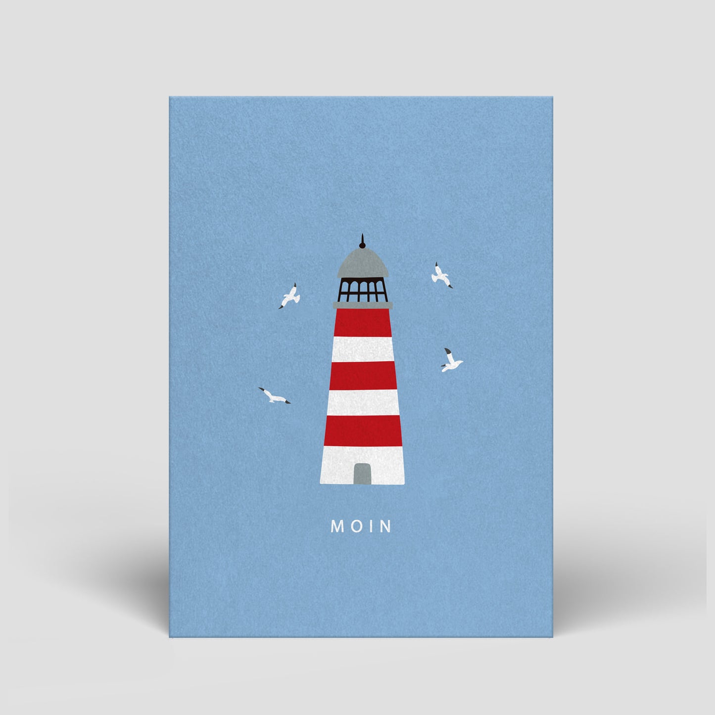 Postkarte Maritim - Leuchtturm mit Moin - Nr. 128