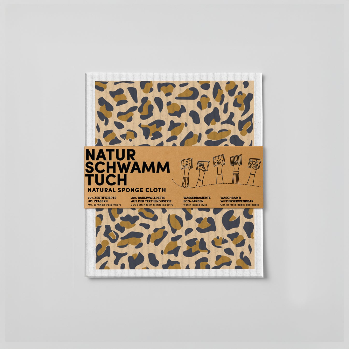 Schwammtuch - Leoparden-Muster - Leo-Muster - Nr. 9