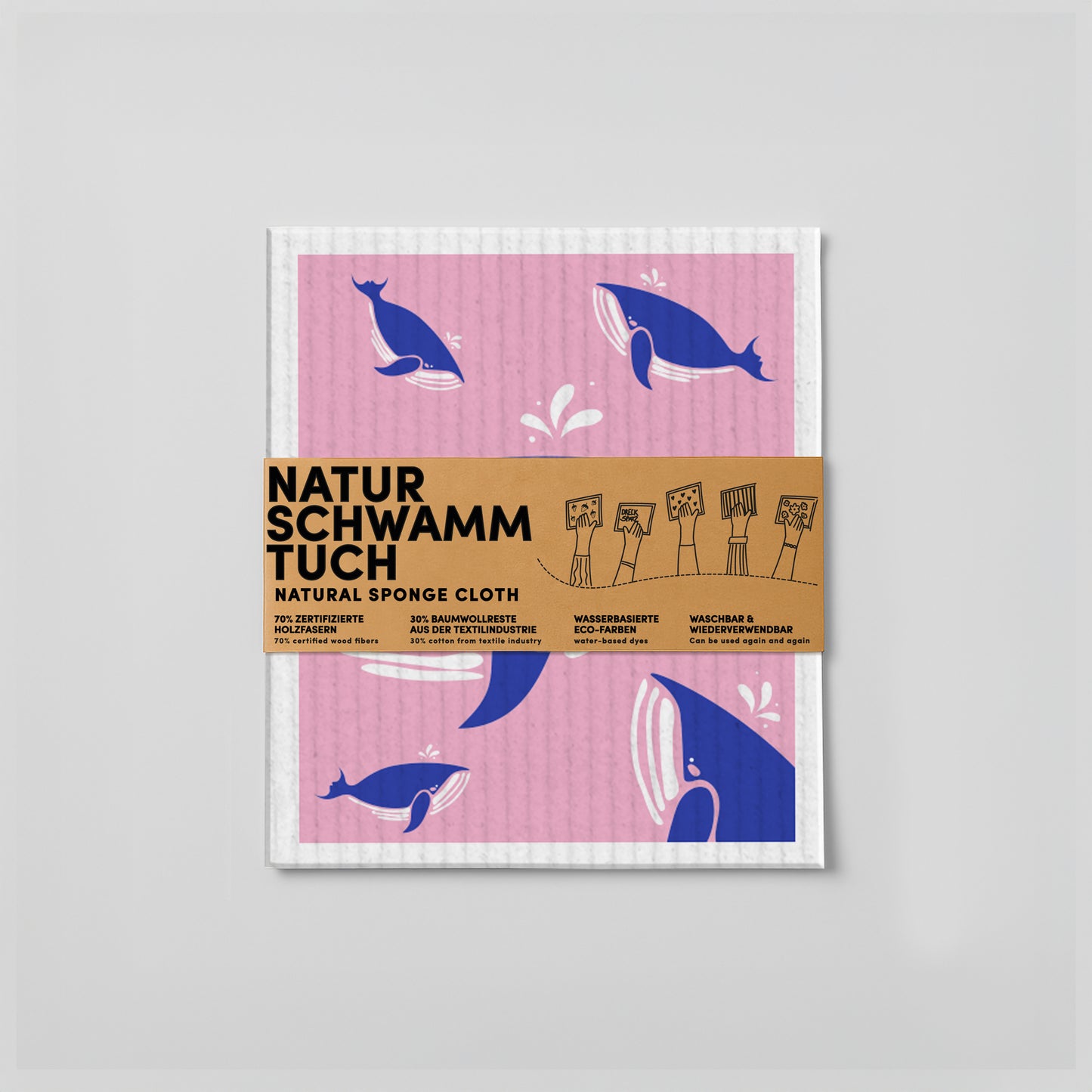 Schwammtuch - Wale - Nr. 11