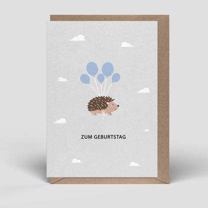 Klappkarte - Geburtstag - Igel - Nr. 255