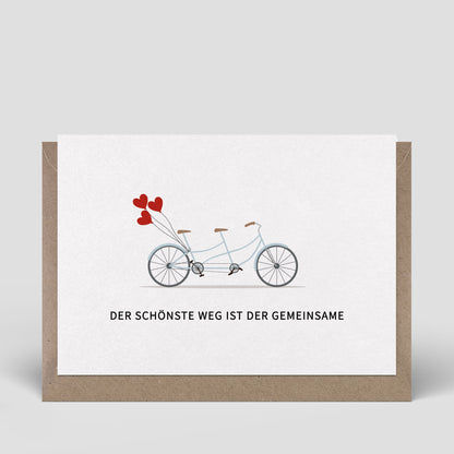 Klappkarte - Fahrrad zur Hochzeit - Nr. 263