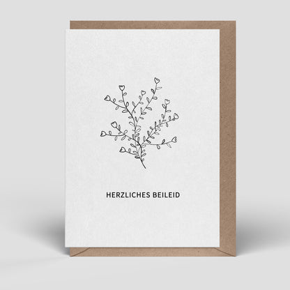 Klappkarte - Trauerkarte - Herzliches Beileid - Nr. 264