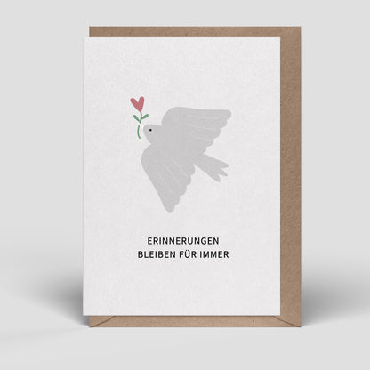 Klappkarte - Trauerkarte - Taube - Nr. 265