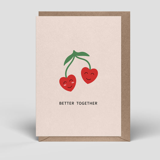 Klappkarte - Kirschpärchen - Liebe - Nr. 286