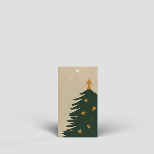 Kleiner Geschenkanhänger - Großer grüner Tannenbaum - Nr. 146