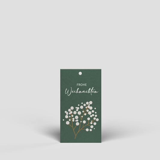 Kleiner Geschenkanhänger -  Zweig mit runden Blüten - Nr. 147