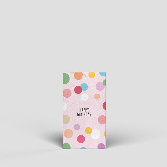 Kleiner Geschenkanhänger - Bunte Kreise - Nr. 155