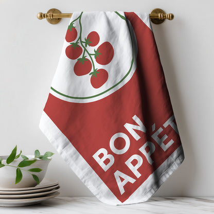 6 - Geschirrtuch Bio Baumwolle - Bon Appetit - Nr. 6