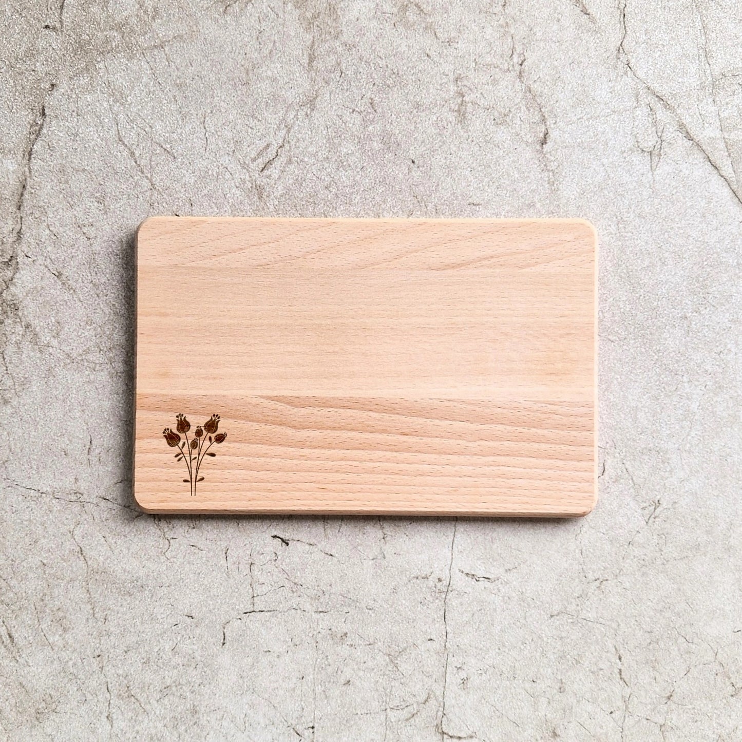 Holzbrettchen Blumen - Nr. 2