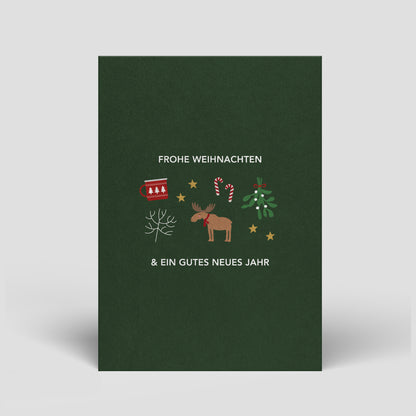 Postkarte - Weihnachten - Symbole - Nr. 2