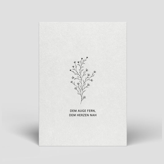 Postkarte Trauer - Dem Auge fern, dem Herzen nah - Nr. 115