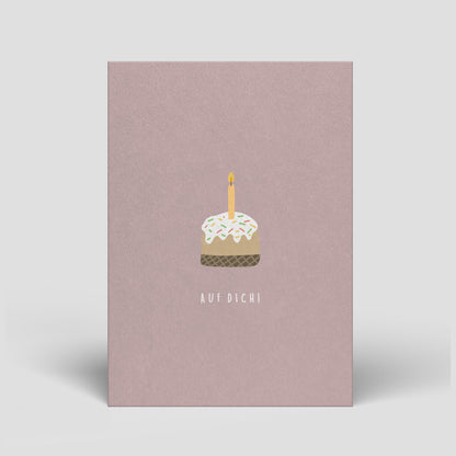 Postkarte - Geburtstag - Kuchen mit Kerze - Nr. 29