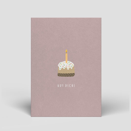 Postkarte - Geburtstag - Kuchen mit Kerze - Nr. 29