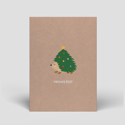332 - Postkarte - Weihnachten - Igel - Nr. 332
