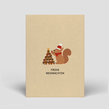 337 - Postkarte - Weihnachten - Eichhörnchen - Nr. 337