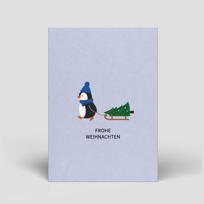 338 - Postkarte - Weihnachten - Pinguin - Nr. 338