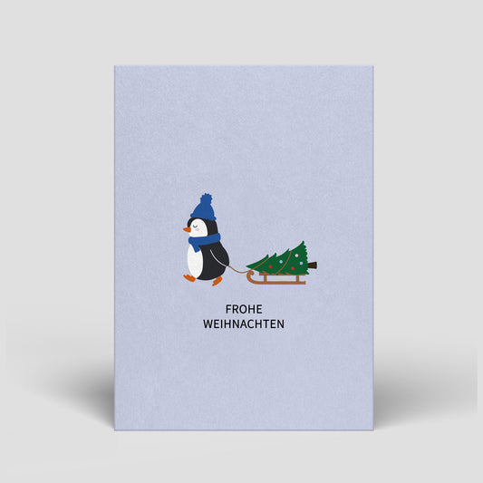 338 - Postkarte - Weihnachten - Pinguin - Nr. 338