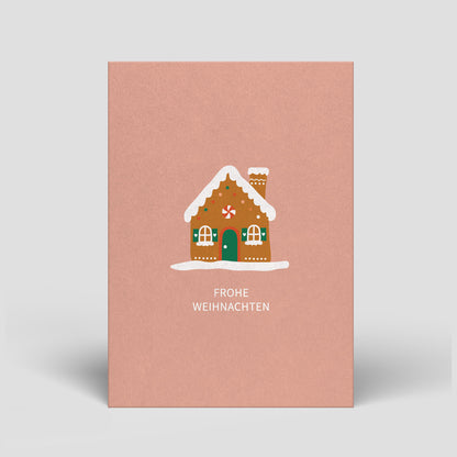 340 - Postkarte - Weihnachten - Lebkuchenhaus - Nr. 340