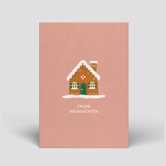 340 - Postkarte - Weihnachten - Lebkuchenhaus - Nr. 340