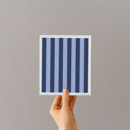 Schwammtuch - Streifen - Blau - Nr. 8