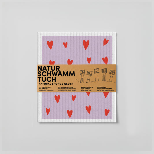 Schwammtuch - Herzen - Nr. 4