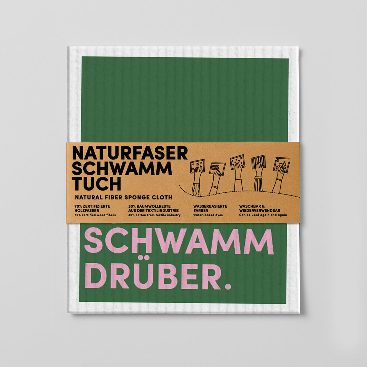 12 - Schwammtuch - Spruch - Schwamm drüber - Nr. 12