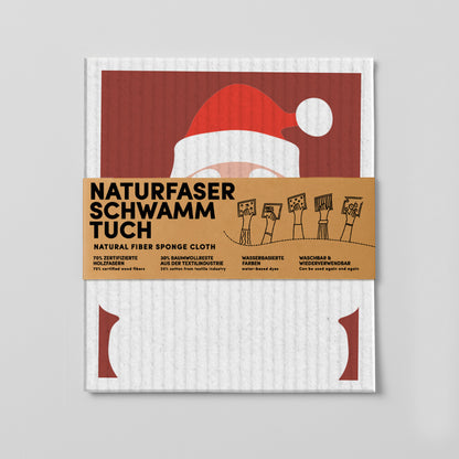 13 - Schwammtuch - Weihnachtsmann - Nr. 13