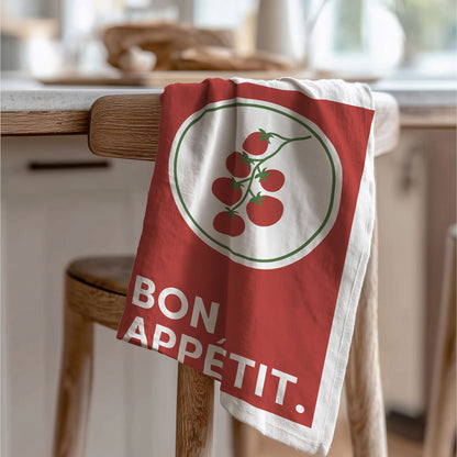 6 - Geschirrtuch Bio Baumwolle - Bon Appetit - Nr. 6