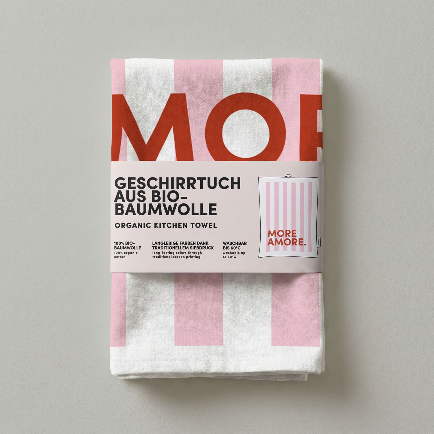 8 - Geschirrtuch Bio Baumwolle - More Amore - Nr. 8