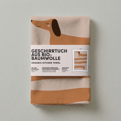 1 - Geschirrtuch Dackel - Bio Baumwolle - Nr. 1
