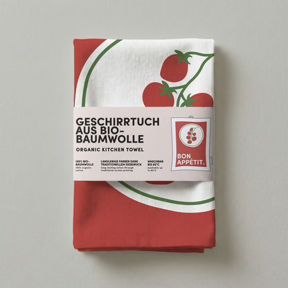 6 - Geschirrtuch Bio Baumwolle - Bon Appetit - Nr. 6