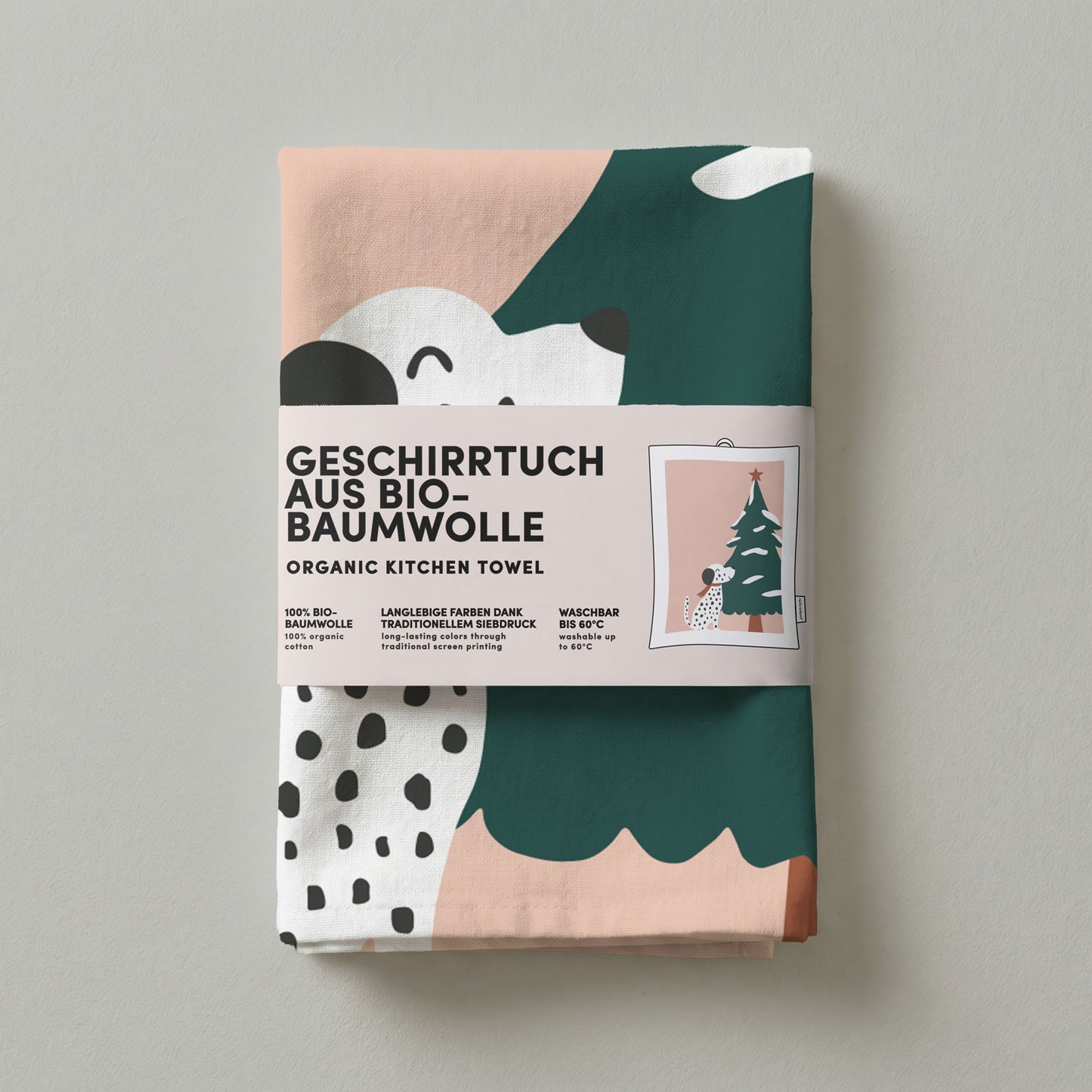 12 - Geschirrtuch Bio Baumwolle - Weihnachten - Nr. 12