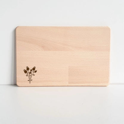 Holzbrettchen Blumen - Nr. 2